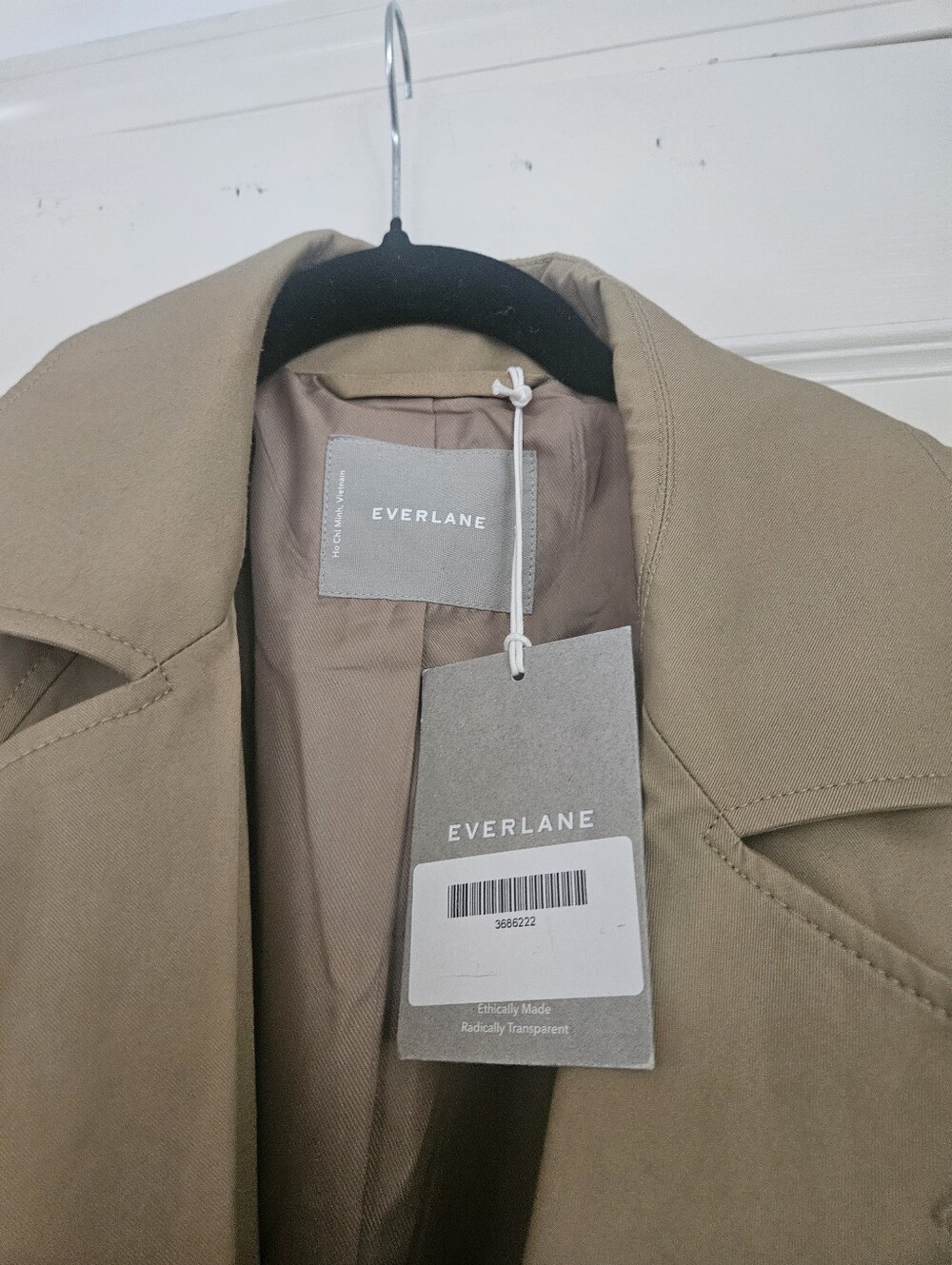 Nwt Everlane Women's Khaki Trench Coat - Picture 3 of 9